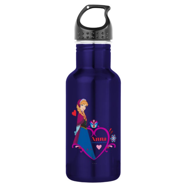 Anna | Pink Heart 532 Ml Water Bottle (Front)
