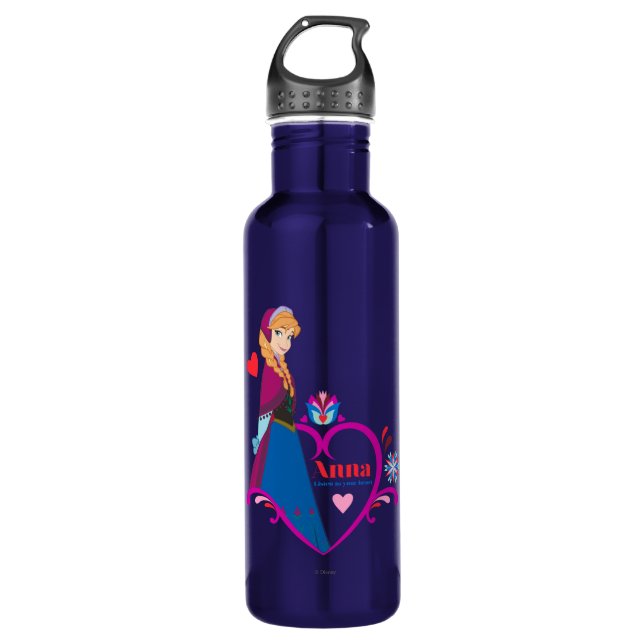 Anna | Pink Heart 710 Ml Water Bottle (Front)