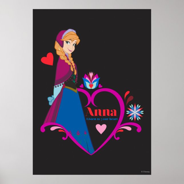 Anna | Pink Heart Poster (Front)