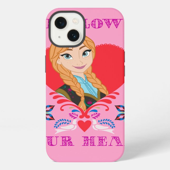 Anna | Portrait in Red Heart iPhone Case (Back)