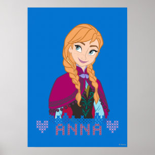 Anna   Portrait with Name Poster