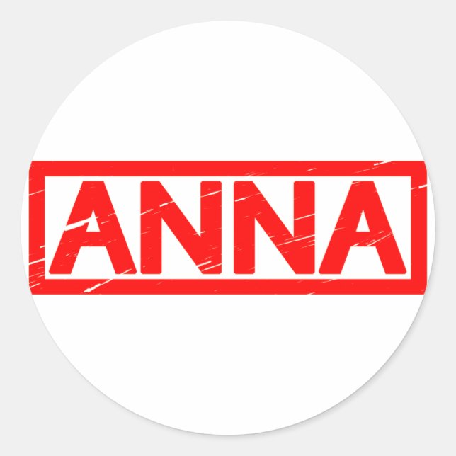 Anna Stamp Classic Round Sticker (Front)