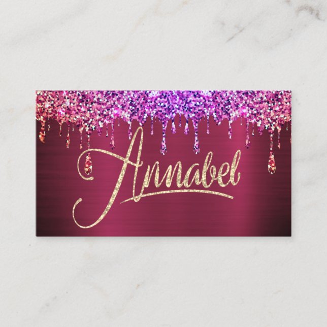 Annabel Pink Parties scintillant Drivers Carte de  (Devant)