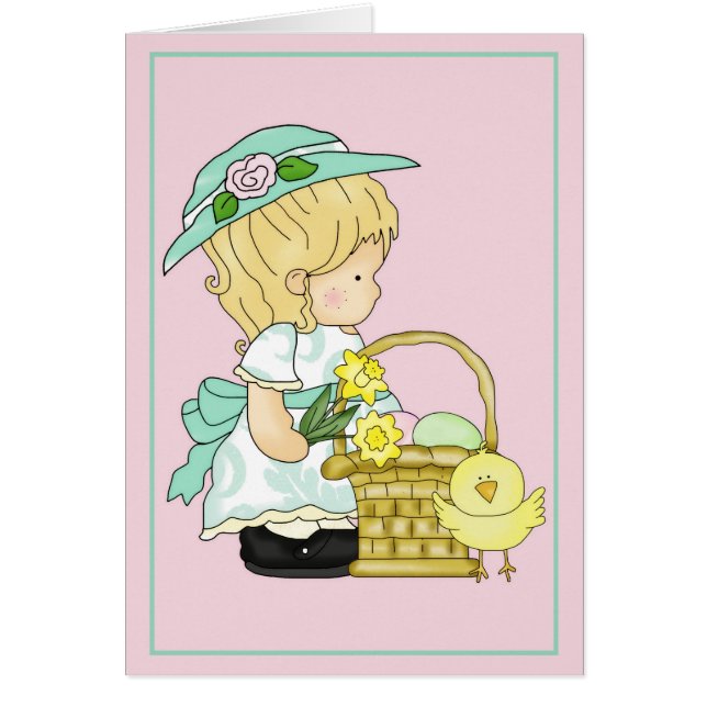 Annabella's Easter Basket d2 Easter Card (Front)