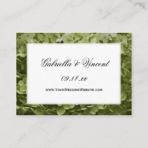 Annabelle Hydrangea Wedding Website Card