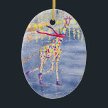 Annabelle on Ice 1-side Ornament<br><div class="desc">Annabelle had a grand time visiting New York City. She skated at Wollman Rink in Central Park. It was a perfect evening!</div>