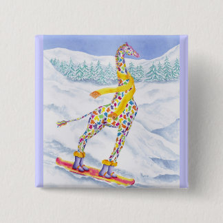 Annabelle on Pow with Border 2 Inch Square Button