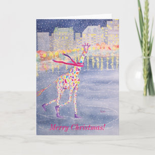 Annabelle sur la carte de Joyeux Noël de blanc de