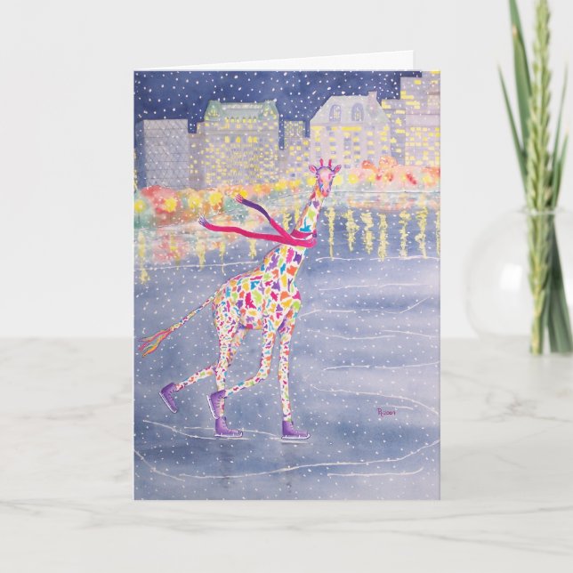 Annabelle sur la carte de Noël de glace et de (Devant)