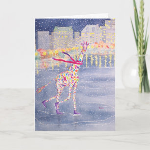Annabelle sur la carte de Noël de glace et de