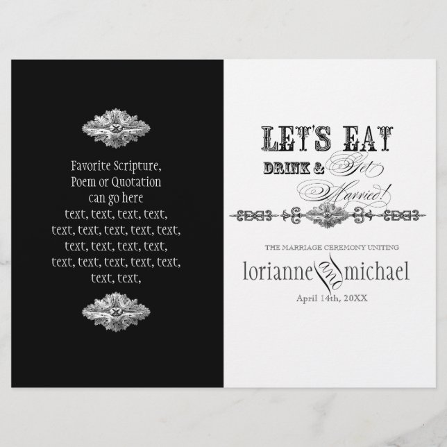 AnnaLiese Damask - Programme de mariage formel (Devant)