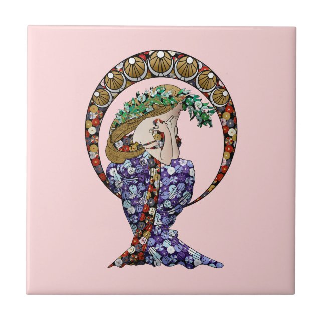 Annalise Art Nouveau Tile (Front)