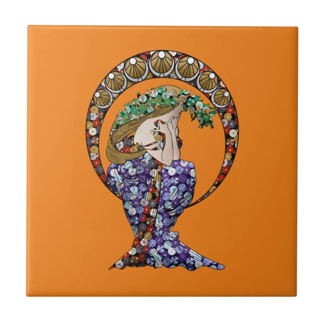 Annalise Art Nouveau Tile (Front)