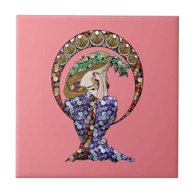 Annalise Art Nouveau Tile (Front)
