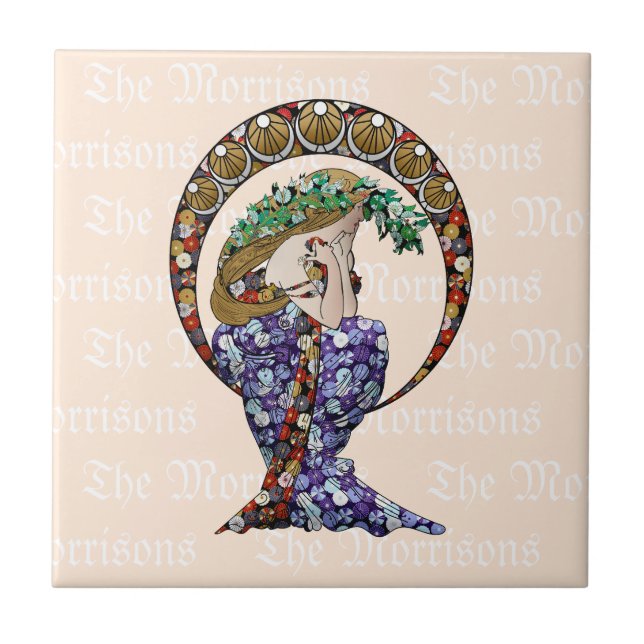 Annalise Art Nouveau Tile (Front)
