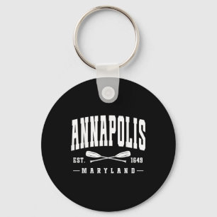Annapolis Maryland Est. 1649 Crossed Oars Sailing Keychain