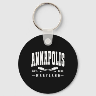Annapolis Maryland Est. 1649 Crossed Oars Sailing Keychain