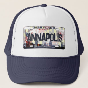 Annapolis Maryland flag license plate hat