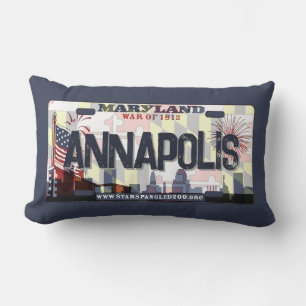 Annapolis Maryland flag license plate pillow