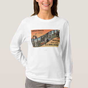 Annapolis, Maryland - Large Letter Scenes T-Shirt