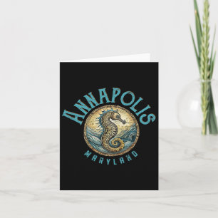 Annapolis Maryland Nautical Seahorse Design Card