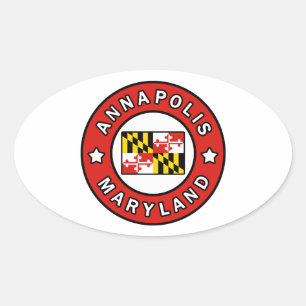 Annapolis Maryland Oval Sticker