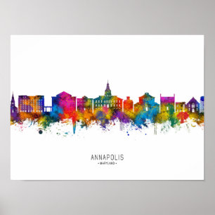 Annapolis Maryland Skyline Poster