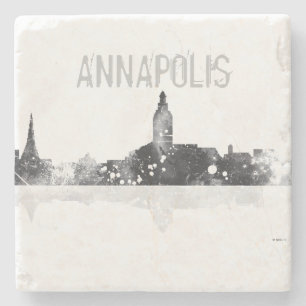 ANNAPOLIS MARYLAND SKYLINE - Stone drinks coaster