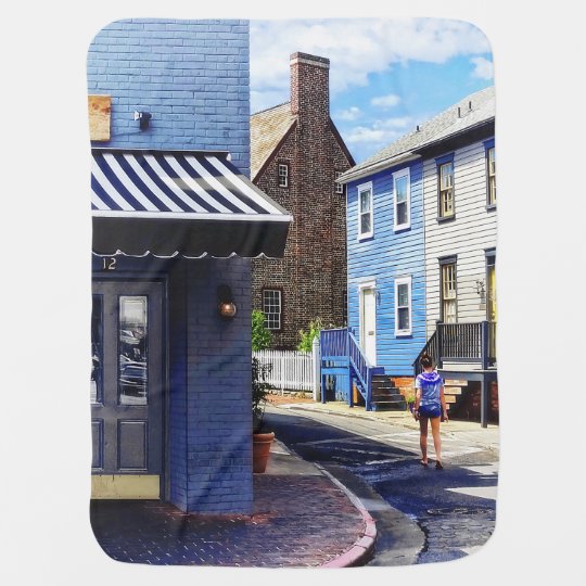 Annapolis MD - Strolling Along Pinkney Street Baby Blanket