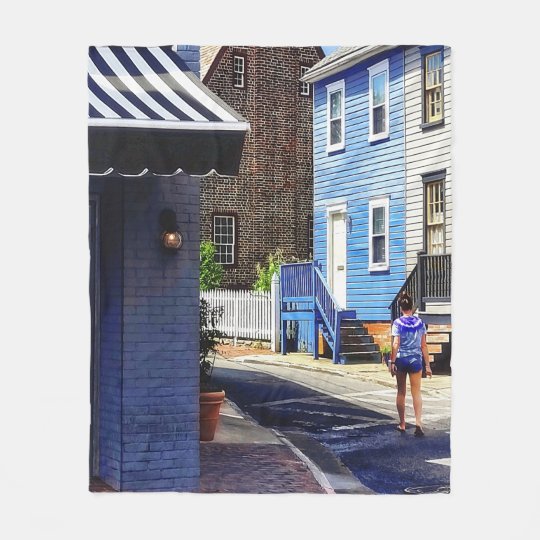 Annapolis MD - Strolling Along Pinkney Street Fleece Blanket