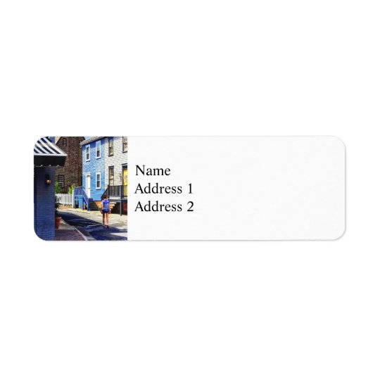 Annapolis MD - Strolling Along Pinkney Street Return Address Label