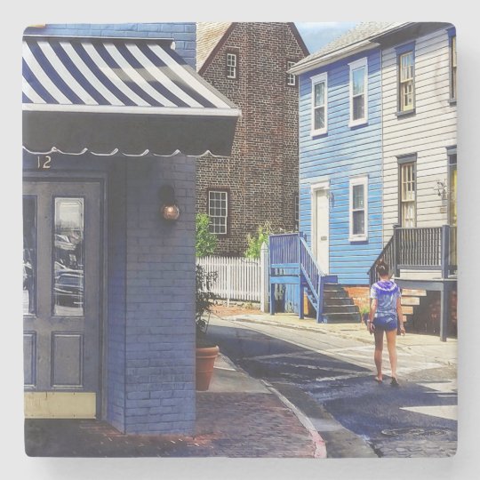 Annapolis MD - Strolling Along Pinkney Street Stone Coaster