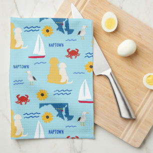 Annapolis (Naptown) Pups Serviette de cuisine d'ét