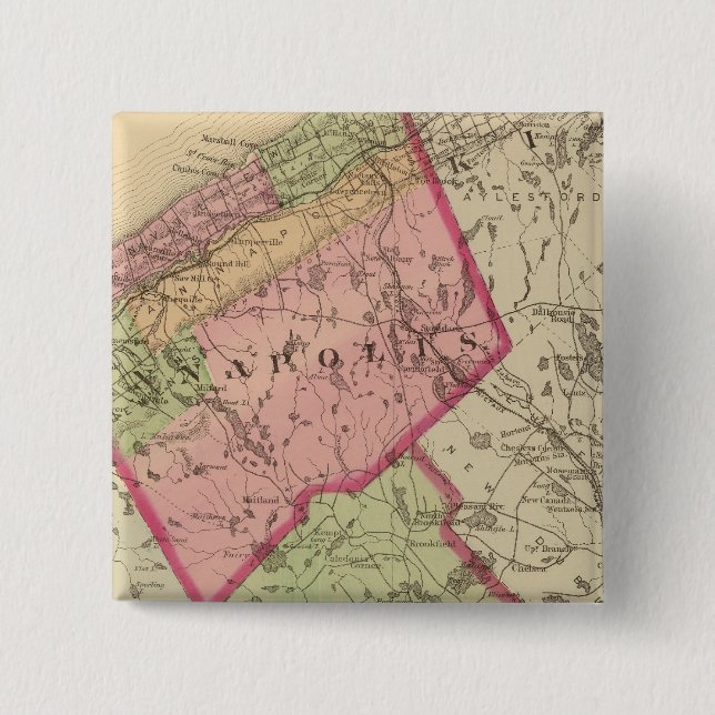 Annapolis, Queens counties, NS 2 Inch Square Button (Front)