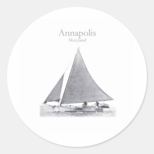 Annapolis Skipjack Classic Round Sticker