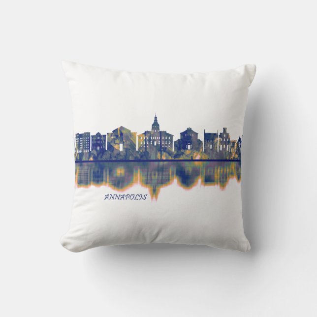 Annapolis Skyline Throw Pillow (Front)