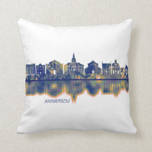 Annapolis Skyline Throw Pillow