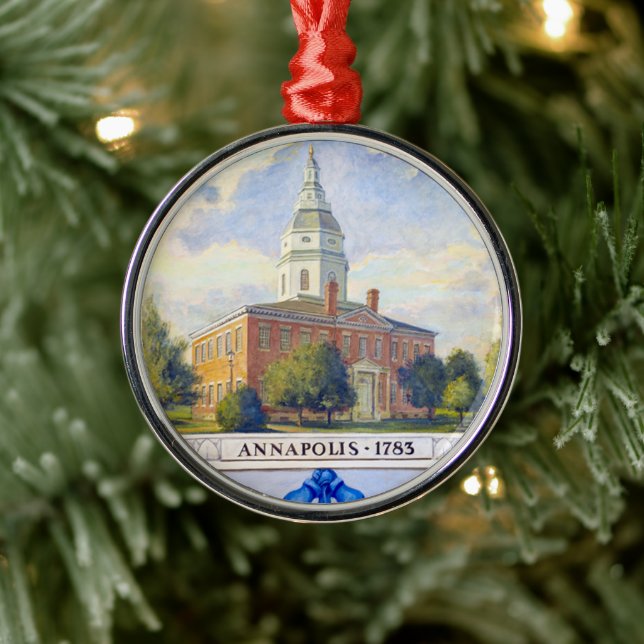 Annapolis State House Metal Ornament (Tree)