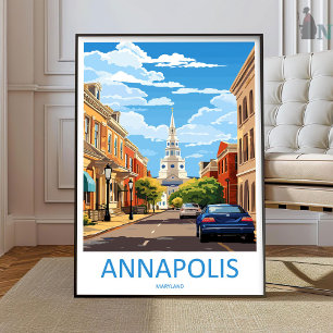 Annapolis Travel Print Wall Art Annapolis Wall Han