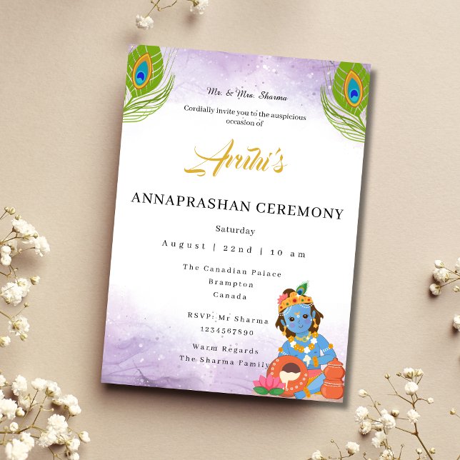 Annaprashan invitation Premier Invitation de la cé (Créateur téléchargé)