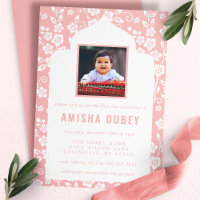 Annaprashan Pink White Floral First Rice Ceremony