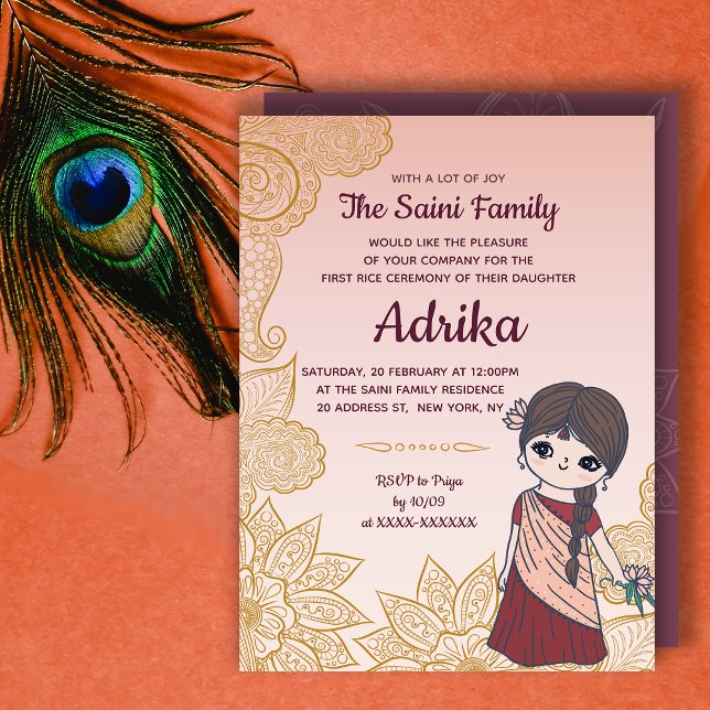 Annaprashan Première Cérémonie de riz Invitation (Créateur téléchargé)