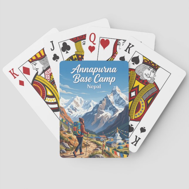 Annapurna Base Camp Nepal Playing Cards (Back)