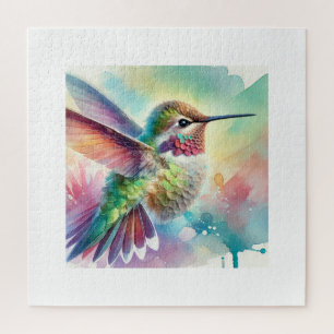 Annas Hummingbird 020824AREF113 - Watercolor Jigsaw Puzzle