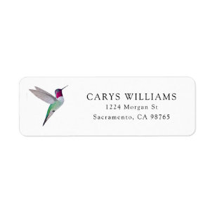 Anna's Hummingbird Label
