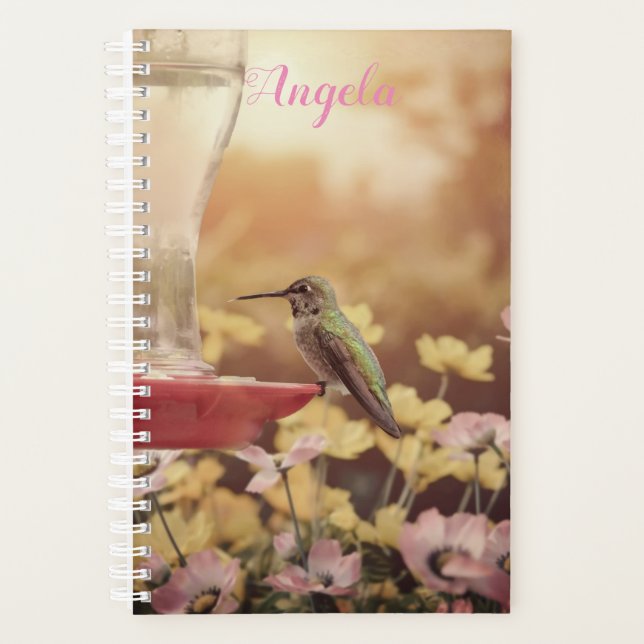 Anna's Hummingbird personalized planner (Front)