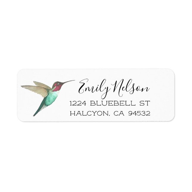 Anna's Hummingbird Return Address (Front)