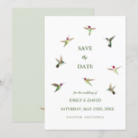 Anna's Hummingbird Wedding Save the Date