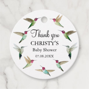 Anna's Hummingbirds Baby Shower Favour Tags