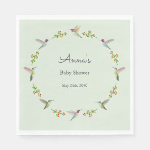 Anna's Hummingbirds baby Shower Napkin